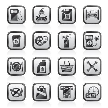 Benzin istasyonu Hizmetleri simgeler 