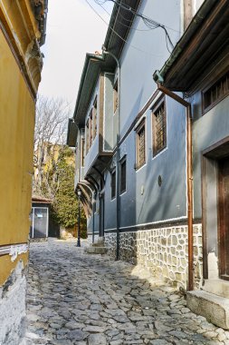 Plovdiv içinde Caddesi eski şehir ve Ortaçağ evleri