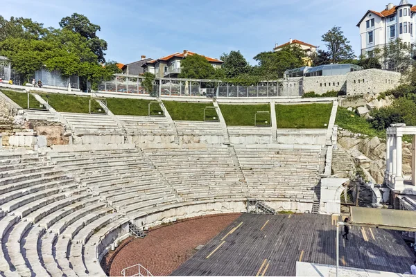 Vista panorâmica do antigo teatro romano em Plovdiv — Fotografia de Stock