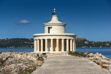 Deniz feneri Aziz Theodore, Argostoli, Kefalonia etrafında şaşırtıcı panorama