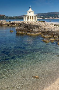 Deniz feneri Aziz Theodore Argostoli, Kefalonia, Ionian Islands görünümünü şaşırtıcı