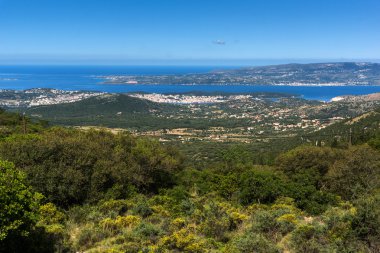 Muhteşem panoramik şehrin Argostoli, Kefalonia, Ionian Islands
