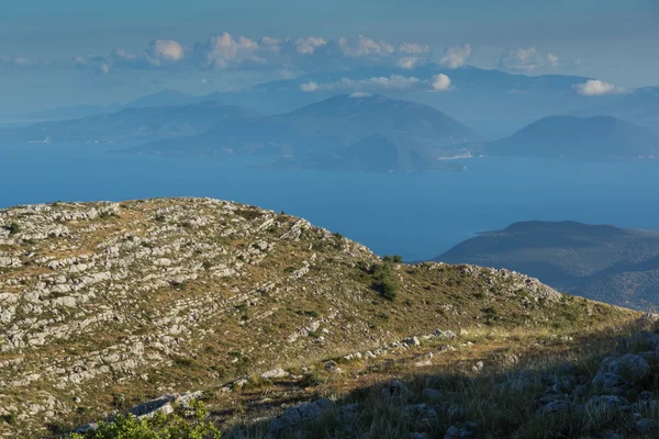 Panoramiczny widok na góry Lefkada, Wyspy Jońskie — Zdjęcie stockowe