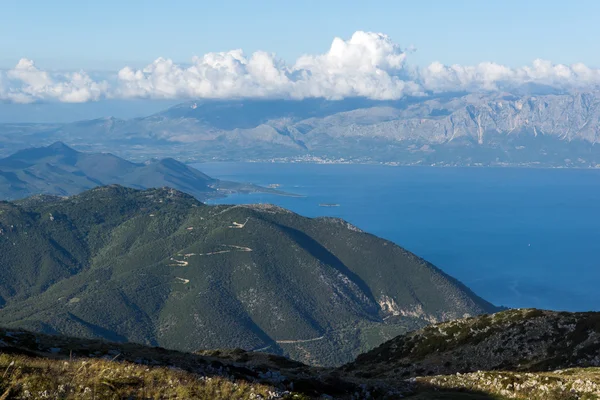 Panoramiczny widok na góry Lefkada, Wyspy Jońskie — Zdjęcie stockowe