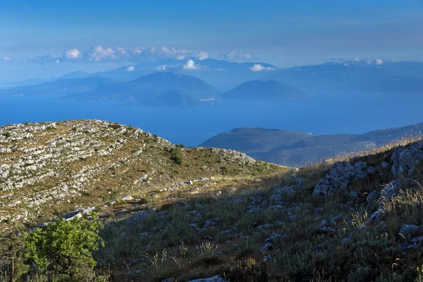 Amazing  view of Mountain of Lefkada and sea, Ionian Islands, — Stock Photo, Image