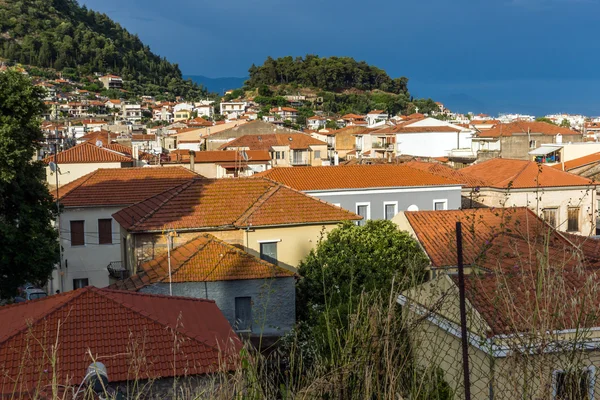 Úžasné panorama města Nafpaktos — Stock fotografie