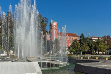 Belediye Binası ve şehrin merkezi Plevne bir çeşme