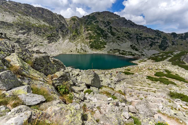Panorama Musalenski jeziora, góry Riła — Zdjęcie stockowe