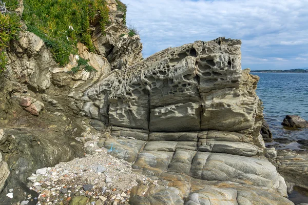 Paysage marin incroyable de l'île d'Ammouliani, Athos, Chalcidique, Macédoine centrale — Photo