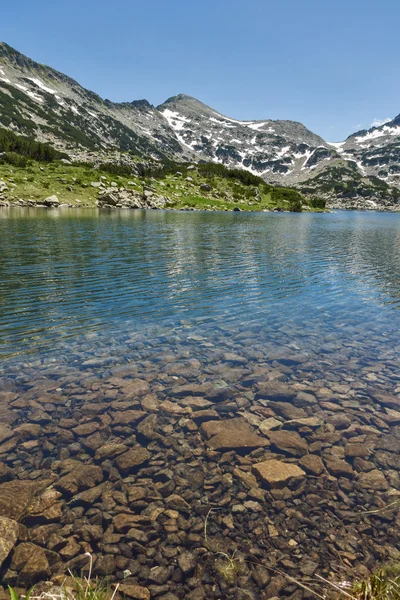 Dzhano 峰值和皮林山 Popovo 湖的全景 — 图库照片