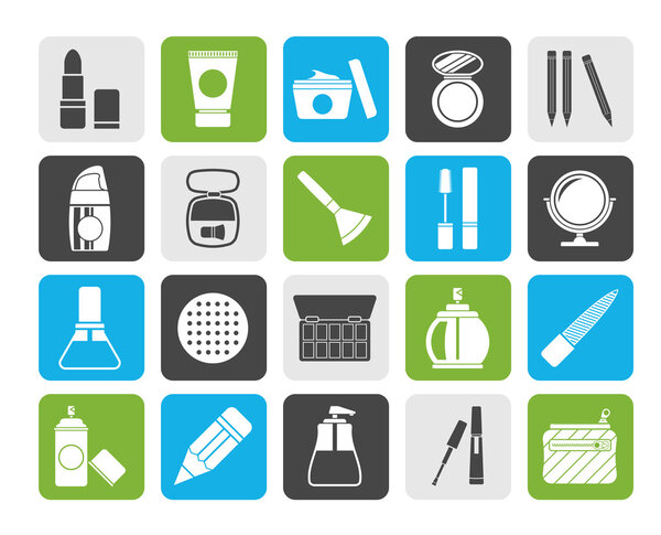 Silhouette Make-up and cosmetics icons  