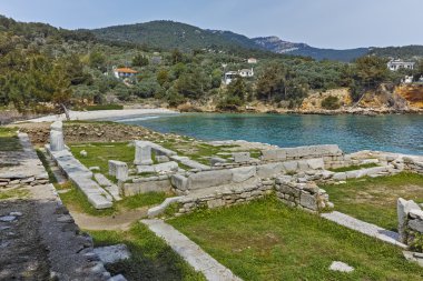 Aliki, Thassos Adası, arkeolojik site Panoraması Doğu Makedonya ve Trakya