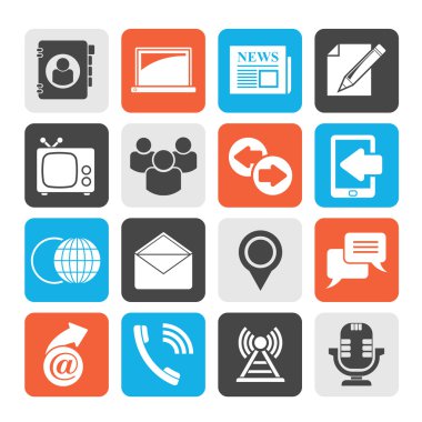 Siluet simgeler medya ve iletişim