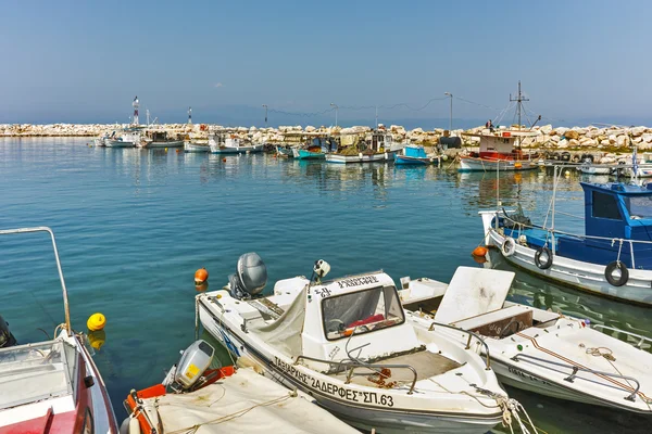 Porto de Skala Kallirachis, ilha de Thassos, Macedónia Oriental e Trácia — Fotografia de Stock