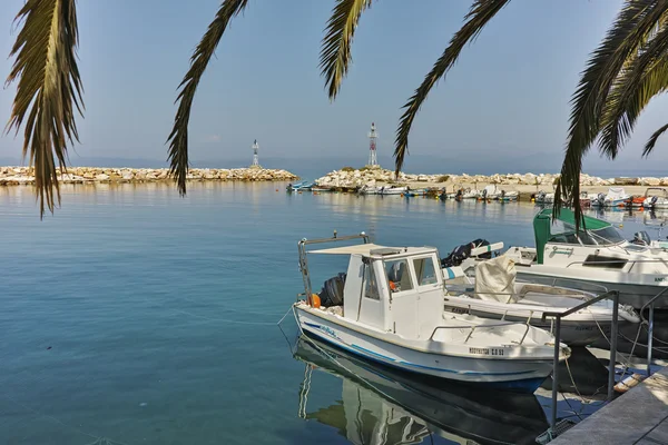 Vista panorámica del puerto de Skala Sotiros, la isla de Tasos, Macedonia Oriental y Tracia —  Fotos de Stock