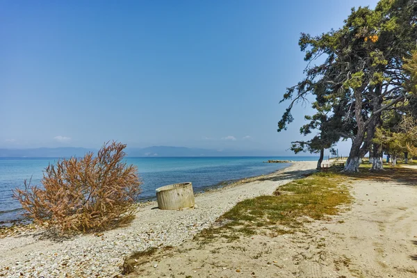 Praia de Ormos Prinou, ilha de Thassos, Macedônia Oriental e Trácia — Fotografia de Stock