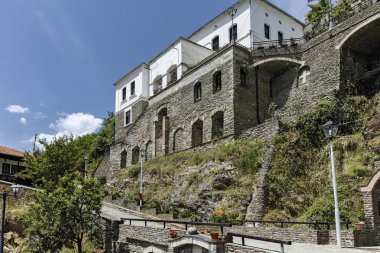 Panoramik görünüm Manastır St Joachim Osogovo, Kriva Palanka bölge,