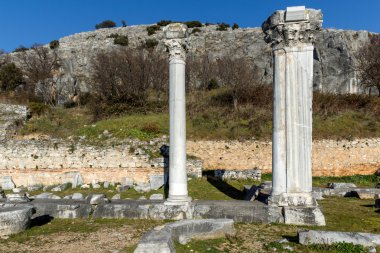Philippi, Doğu Makedonya ve Trakya arkeolojik alanda antik sütunlar
