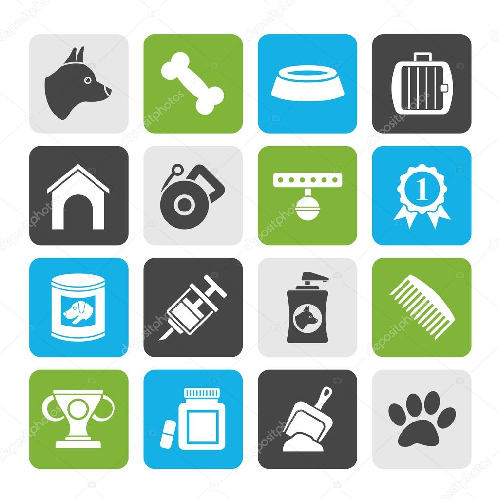 Silhouette Dog and Cynology object icons