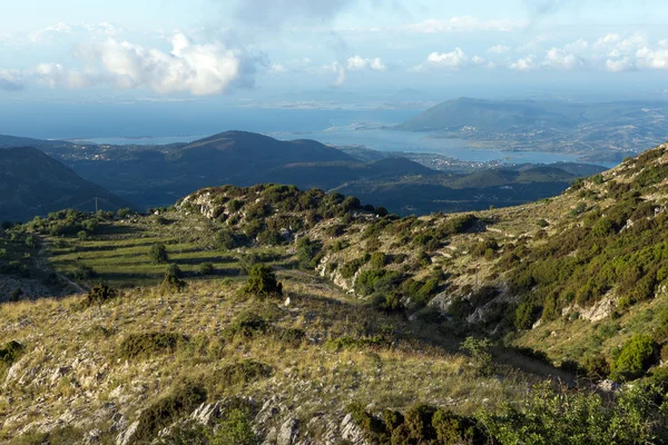 Amazing Panorama of Mountain of Lefkada, Ionian Islands, — Stock Photo, Image