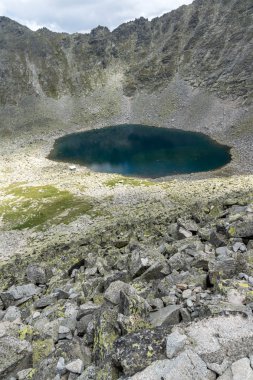 Panoramik görünümünden Musala tepe, Rila Dağı Ledenoto (ICE) Gölü