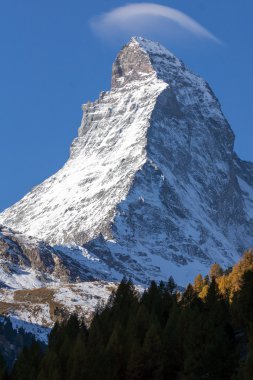 Mount Matterhorn, Valais Canton, Alpler kış görünümü