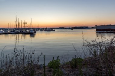 Süzebolu bağlantı noktası, Burgaz bölge üzerinde günbatımı panorama,