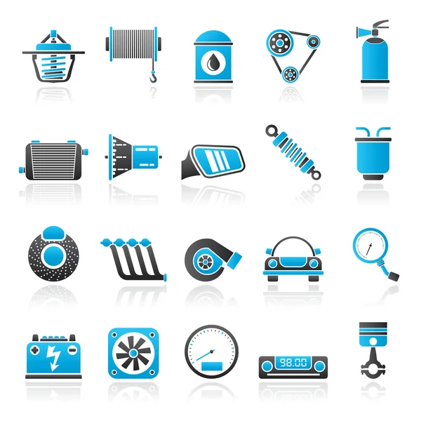 Auto deel en diensten icons 2 — Stockvector