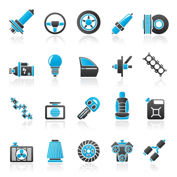 Pièces de voiture et icônes de services 1 — Image vectorielle