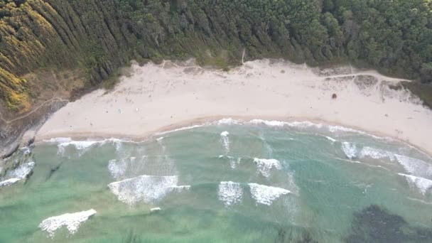 Luftaufnahme Des Lipite Strandes Der Nähe Des Dorfes Sinemorets Region — Stockvideo