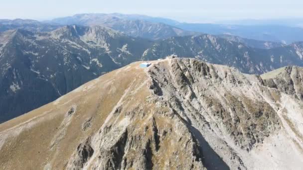 Vue Aérienne Pic Musala Montagne Rila Bulgarie — Video