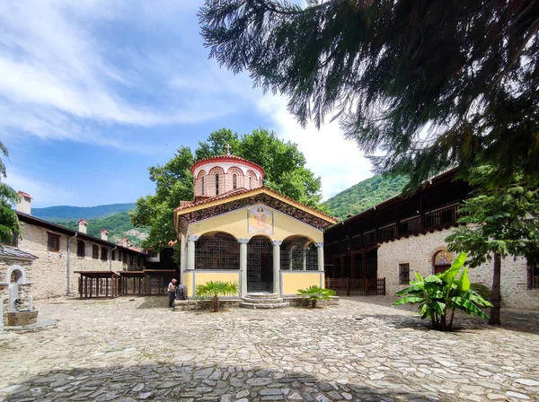 Bachkovo Monasterie Bulgarije Juli 2020 Middeleeuwse Gebouwen Het Bachkovo Klooster — Stockfoto