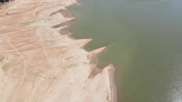 Pemandangan Udara Dari Waduk Domlyan Gunung Sredna Gora Kawasan Plovdiv — Stok Video