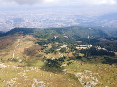 Vitosha Dağı 'nın hava manzarası, Sofya Şehir Bölgesi, Bulgaristan
