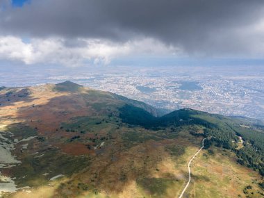Vitosha Dağı 'nın hava manzarası, Sofya Şehir Bölgesi, Bulgaristan