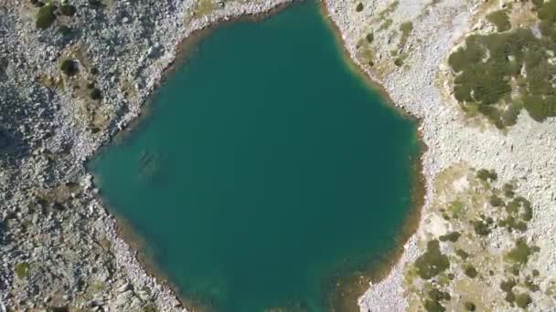 Flygfoto Över Musalenski Sjöar Rila Berg Bulgarien — Stockvideo