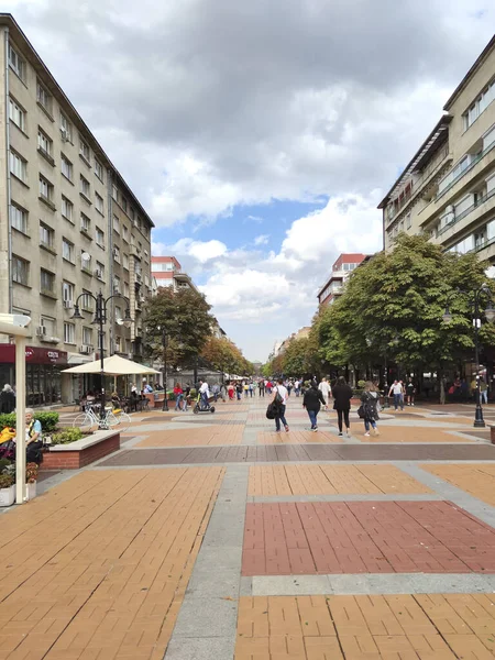 Sofia Bulgaria September 2020 Walking People Boulevard Vitosha City Sofia — 图库照片