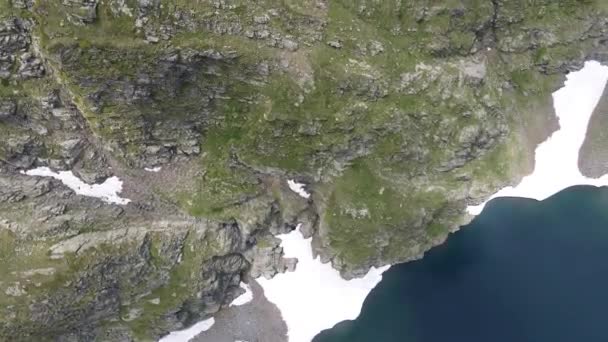 Luftaufnahme Des Eye Sees Den Sieben Rila Seen Rila Gebirge — Stockvideo