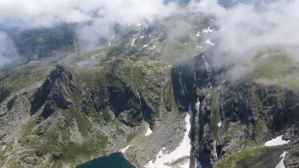 Luftaufnahme Der Sieben Rila Seen Rila Gebirge Bulgarien — Stockvideo