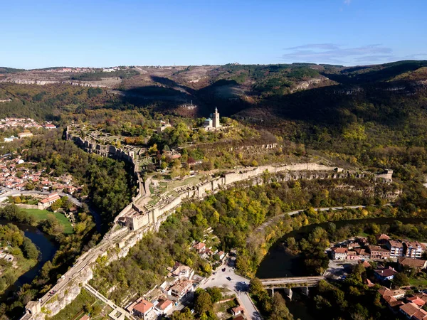 Veduta Aerea Delle Rovine Della Capitale Del Secondo Impero Bulgaro — Foto Stock