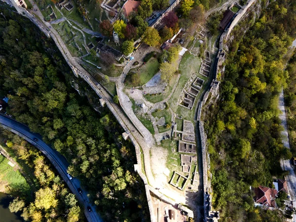 Aerial View Ruins Capital City Second Bulgarian Empire Medieval Stronghold — Stock Photo, Image