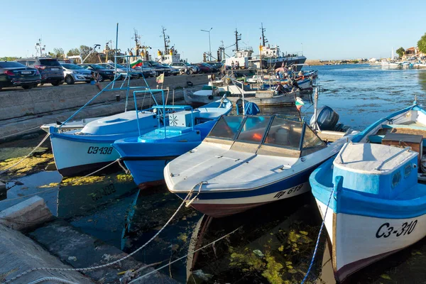 Sozopol Bulgarien August 2020 Erstaunlicher Sonnenuntergang Hafen Von Sozopol Region — Stockfoto