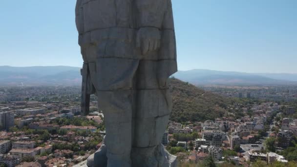 Flygfoto Över Monument Den Sovjetiska Armén Känd Som Alyosha Och — Stockvideo