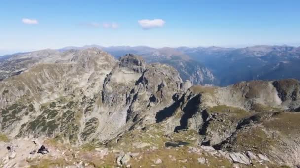 Vue Aérienne Malyovitsa Des Sommets Orlovets Lac Elenino Montagne Rila — Video