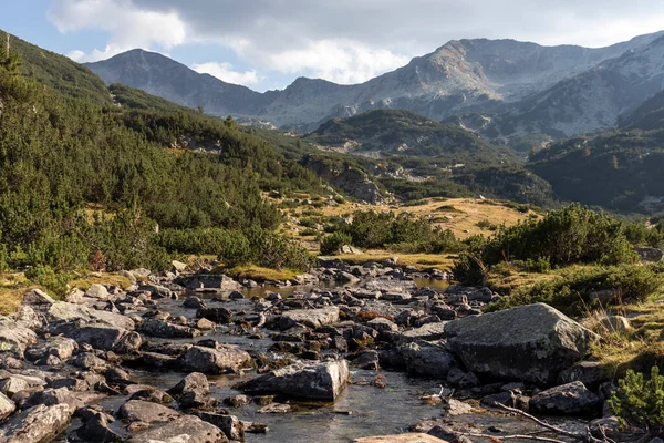 Lanskap Musim Gugur Sungai Banderitsa Pirin Mountain Bulgaria — Stok Foto