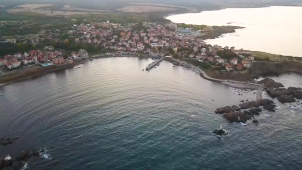 Дивовижний Захід Сонця Актополі Бургаська Область Болгарія — стокове відео