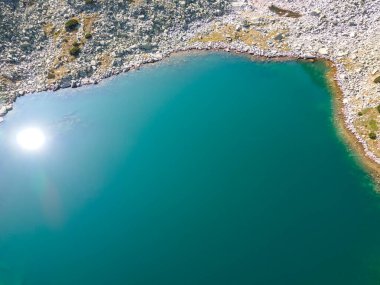 Musalenski göllerinin havadan görünüşü, Rila dağı, Bulgaristan