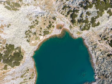 Musalenski göllerinin havadan görünüşü, Rila dağı, Bulgaristan