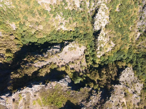 Luchtfoto Van Ruïnes Van Anevsko Boerenburcht Nabij Stad Sopot Regio — Stockfoto