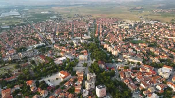 Vista Aérea Ciudad Petrich Región Blagoevgrad Bulgaria — Vídeos de Stock